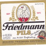 Brauerei Friedmann/Gräfenberg: Pils (Nr. 1246)