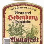 Brauerei Hebendanz/Forchheim: Annafest Bier (Nr. 199)