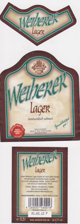 Brauerei Kundmüller/Weiher: Weiherer Lager (Nr. 228)