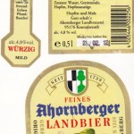 Ahornberger Landbier/Ahornberg: Ahornberger Landbier würzig mild (Nr. 277)
